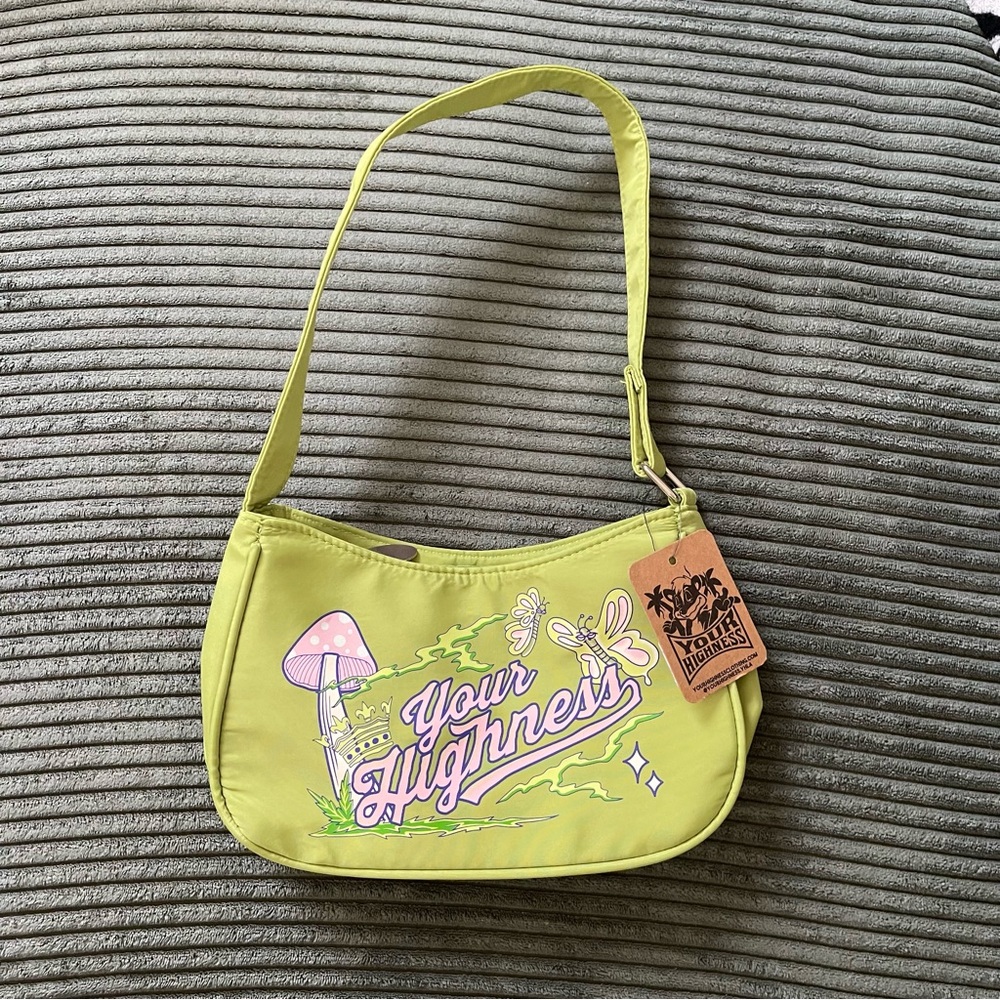 NWT Zumiez Your Highness Lime Green Shoulder Bag